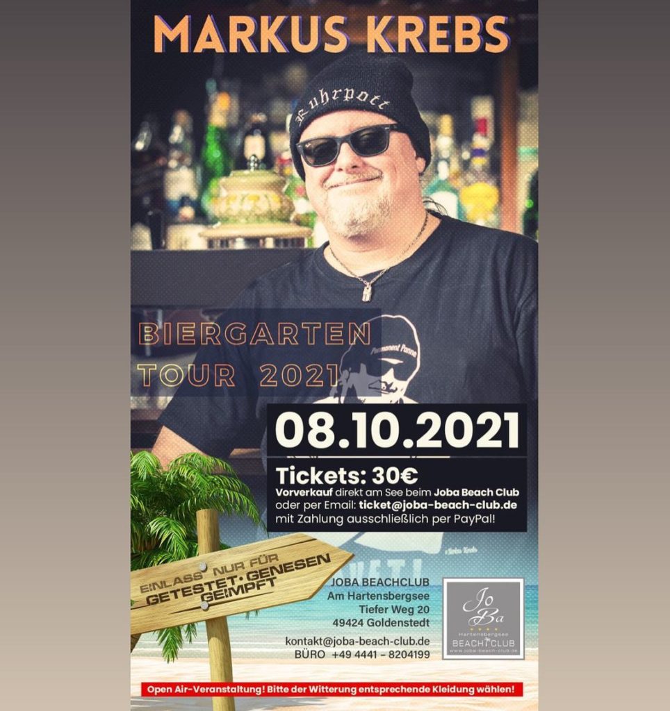 Markus Krebs Event am 8. Oktober 2021 im Joba Beach Club am Hartensbergsee in 49424 Goldenstedt